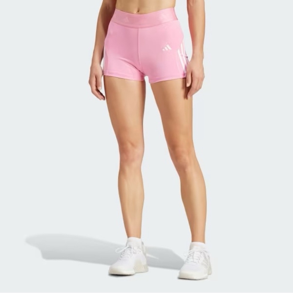 Adidas hyperglam high-rise training shorts women